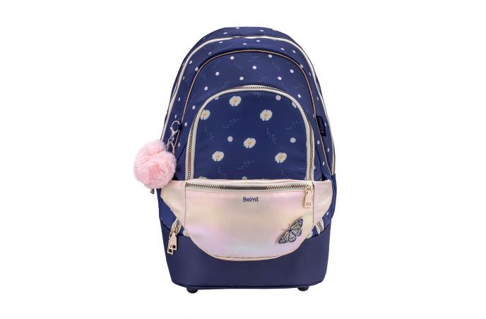 Belmil 2in1 School Backpack with Fanny pack Premium Schulrucksack Daisy #1