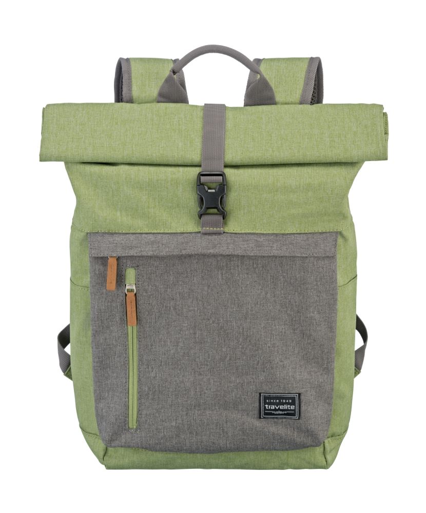 Travelite Basics Rollup Rucksack Grün/Grau #1