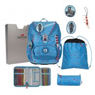DerDieDas ErgoFlex Light Superflash Set Schulranzenset Blue Ice 
