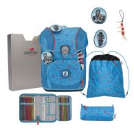 DerDieDas ErgoFlex Tiny Superflash Set Schulranzenset Blue Ice 