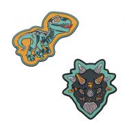 DerDieDas Wechselbuttons, 2tlg. Kletties Dino Time 