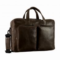 Leonhard Heyden Porto Rv-Aktenmappe 2 Fächer Graubraun