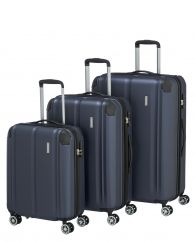 Travelite City Kofferset 3-tlg. 4w L/M/S Marine
