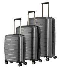 Travelite Air Base Kofferset 3-tlg. 4w L/M erw./S anthrazit