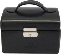 Windrose Schmuckkoffer Klein Merino Schwarz