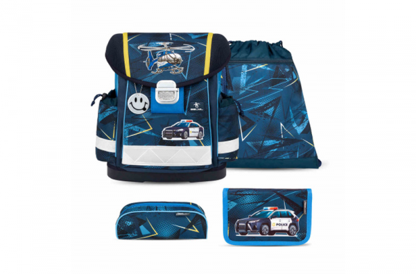 Belmil Classy Schulranzen-Set 4-teilig "Police" mit Brustgurt Police
                                                    