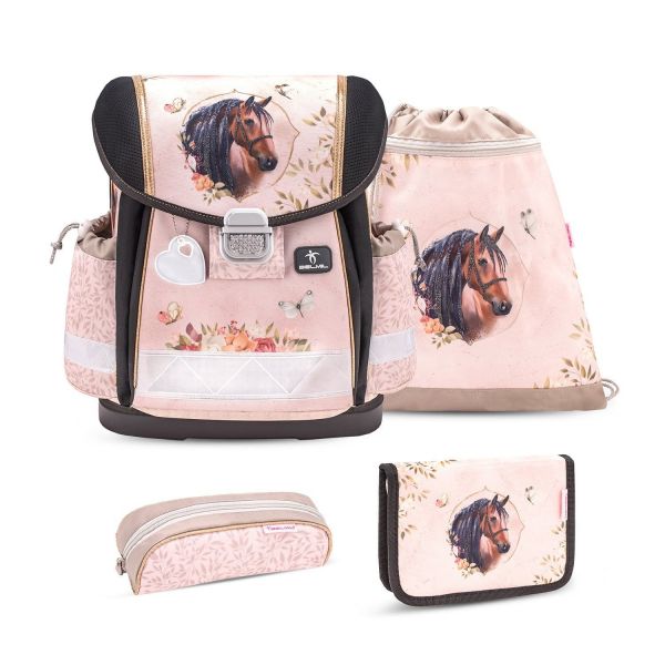 Belmil Mini-Fit Schulranzenset Horse Chestnut #1