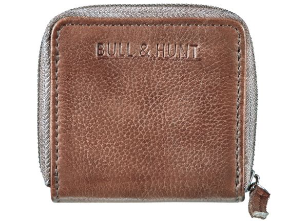 Bull Hunt Mini Zip Wallet-Taupe #1