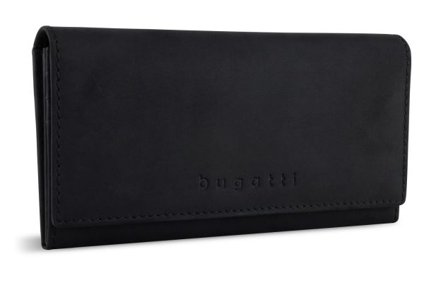 Bugatti Luca Damenlangbörse mit Überschlag schwarz #2