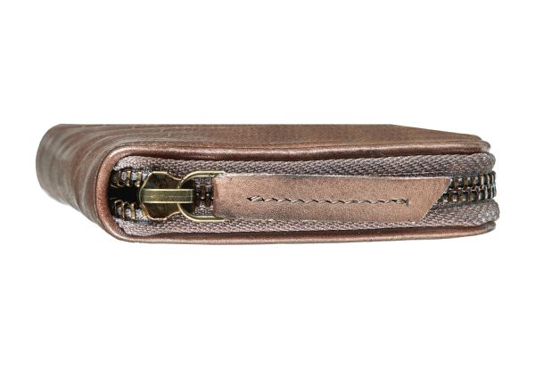 Bull Hunt Mini Zip Wallet-Taupe #2