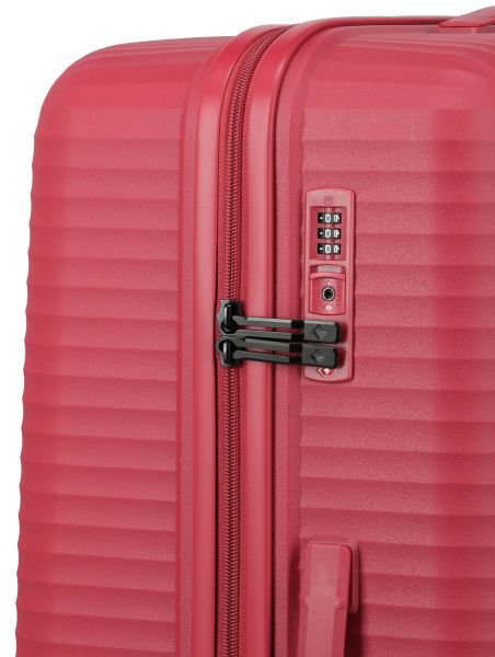 Travelite Air Stripe Trolley 4w L/M exp./S Slim Red #5