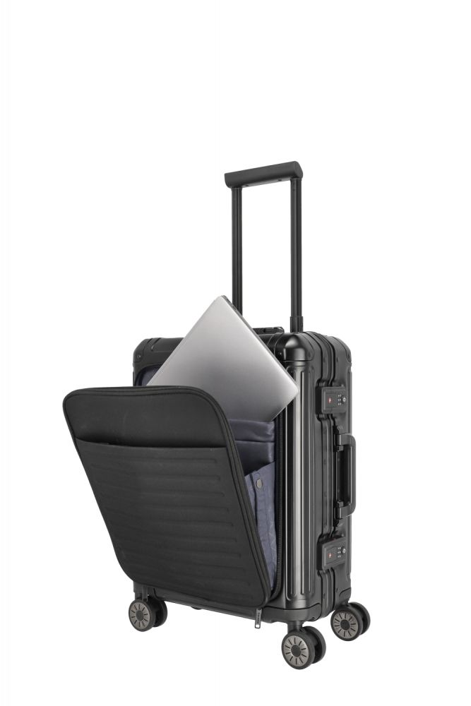 Travelite Next 4w Trolley S mit Vortasche 55 Schwarz #6