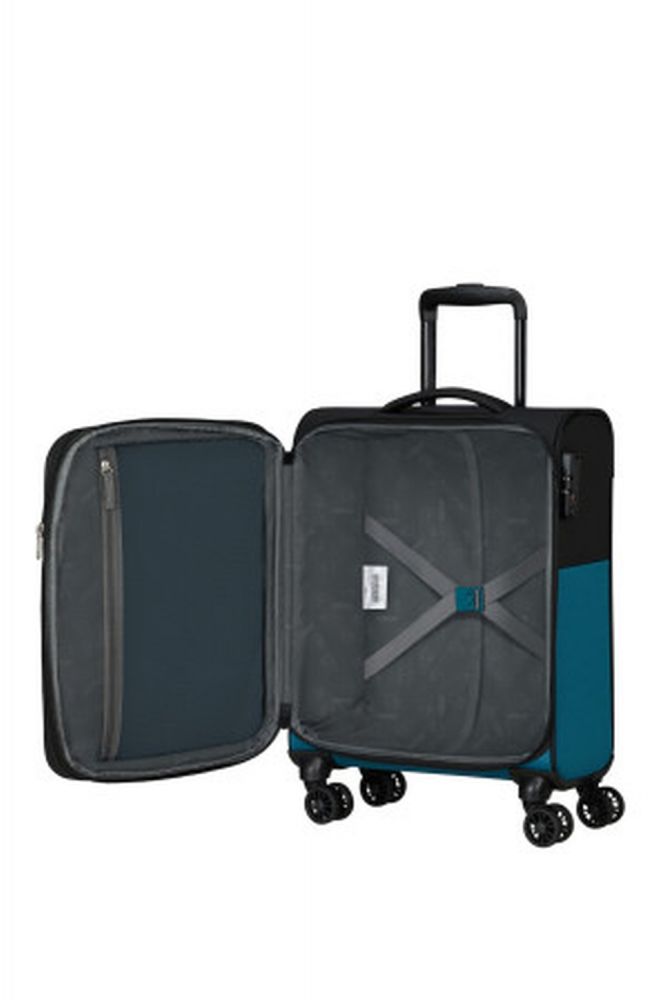 American Tourister Daring Dash Spinner S Exp Tsa Black/Blue #7